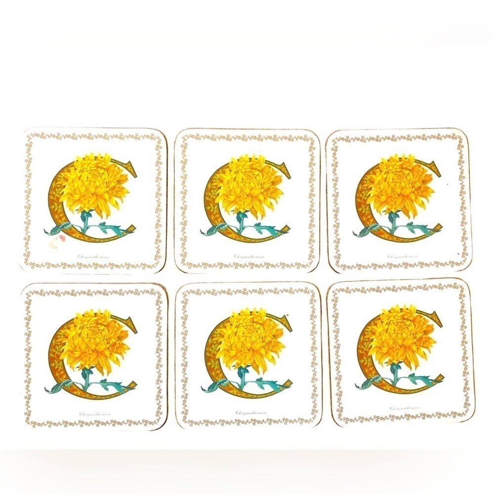 Pimpernel Floral Alphabet
Coasters Letter C
Chrysanthemum England set of 6